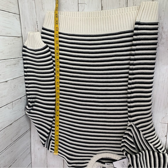 The Upside Boo Organic Cotton Striped Knit Crew Neck  Sweater Pullover Large - Picture 12 of 12